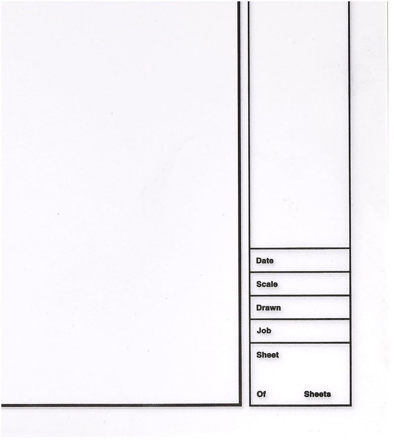 Clearprint 24" x 36" 1000H Design Vellum Sheets with Architect Title Block, 16 lb., 100% Cotton, 10 Sheets Per Pack, 1 Each - Image 2